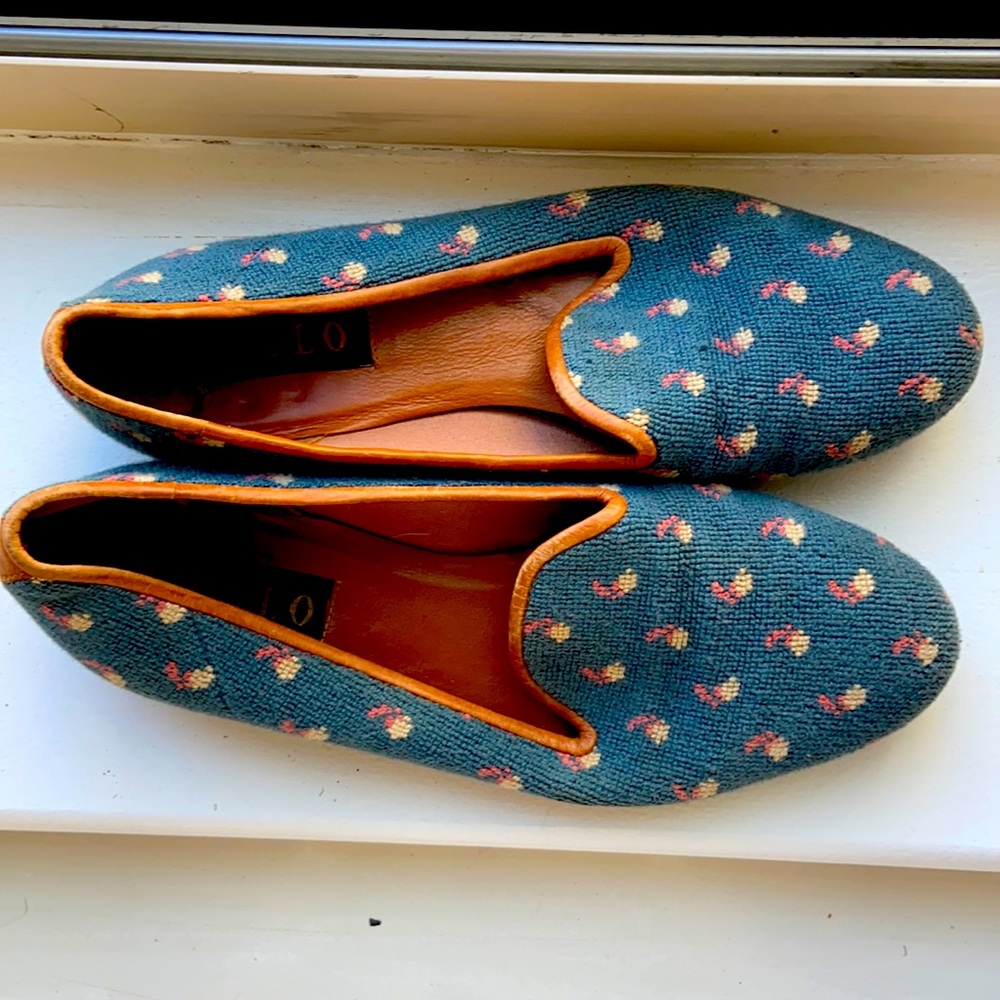 Zalo cloth pattern loafers